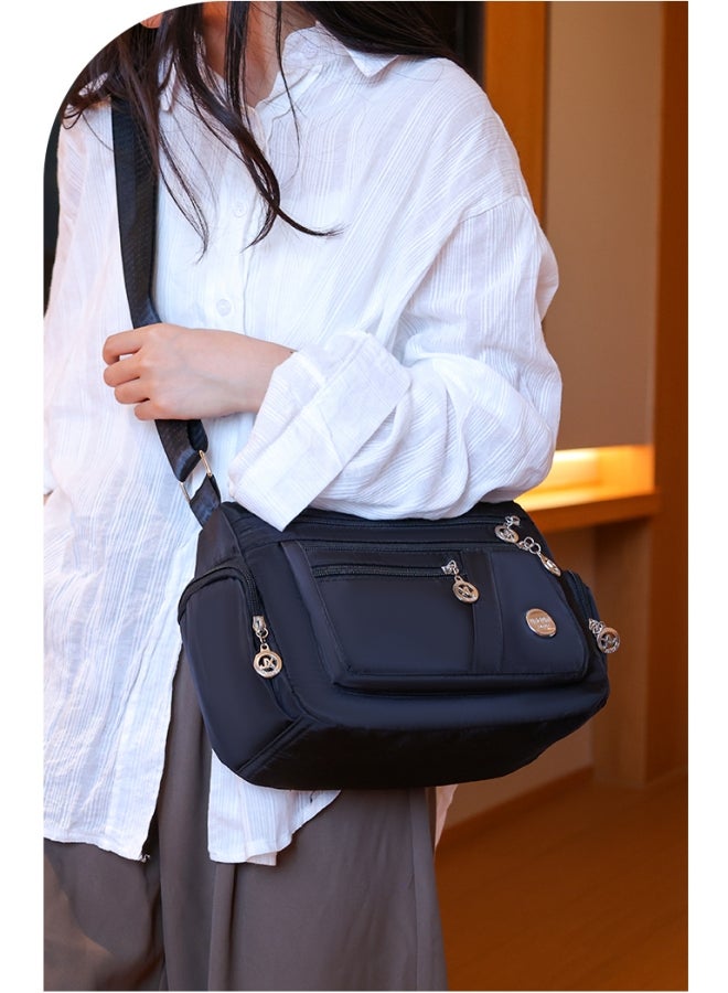 Women's Multi-pocket Classified Storage Shoulder Bag, Ladies Large-capacity Crossbody Bag Sling Bag Side Bag Carry Bag, Lightweight Nylon Material Satchel Bag Phone Bag Tourist Bag Shopping Bag - Image 2