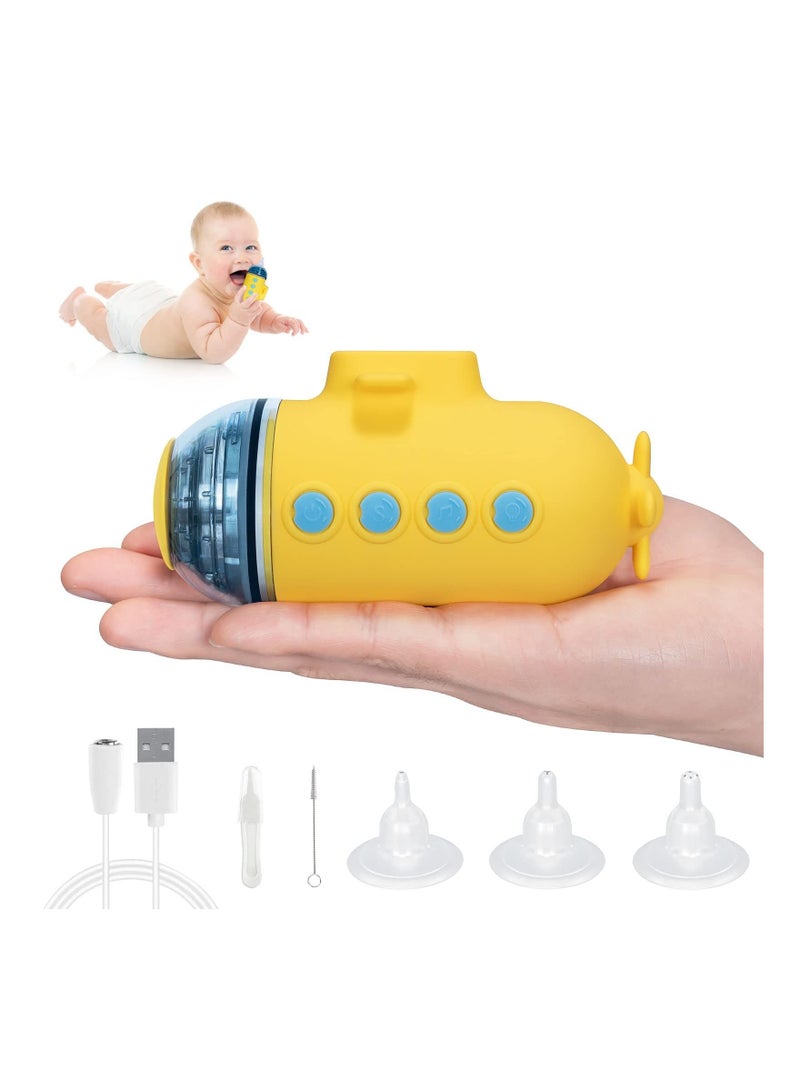 XiuWoo Electric Baby Nasal Aspirator, Rechargeable Sucker with 3 Different Nose Tips, Music, Light, Low Noise, Newborns - Image 1