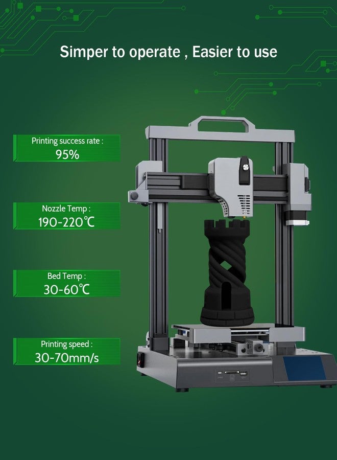 DURAMIC 3D PLA Filament 1.75mm Black 1kg Spool, Jam-Free High Stifness 3D Printing Filament with Cardboard Spool, No-Tangling No-Clogging Dimensional Accuracy 99% +/- 0.03 mm - Image 5