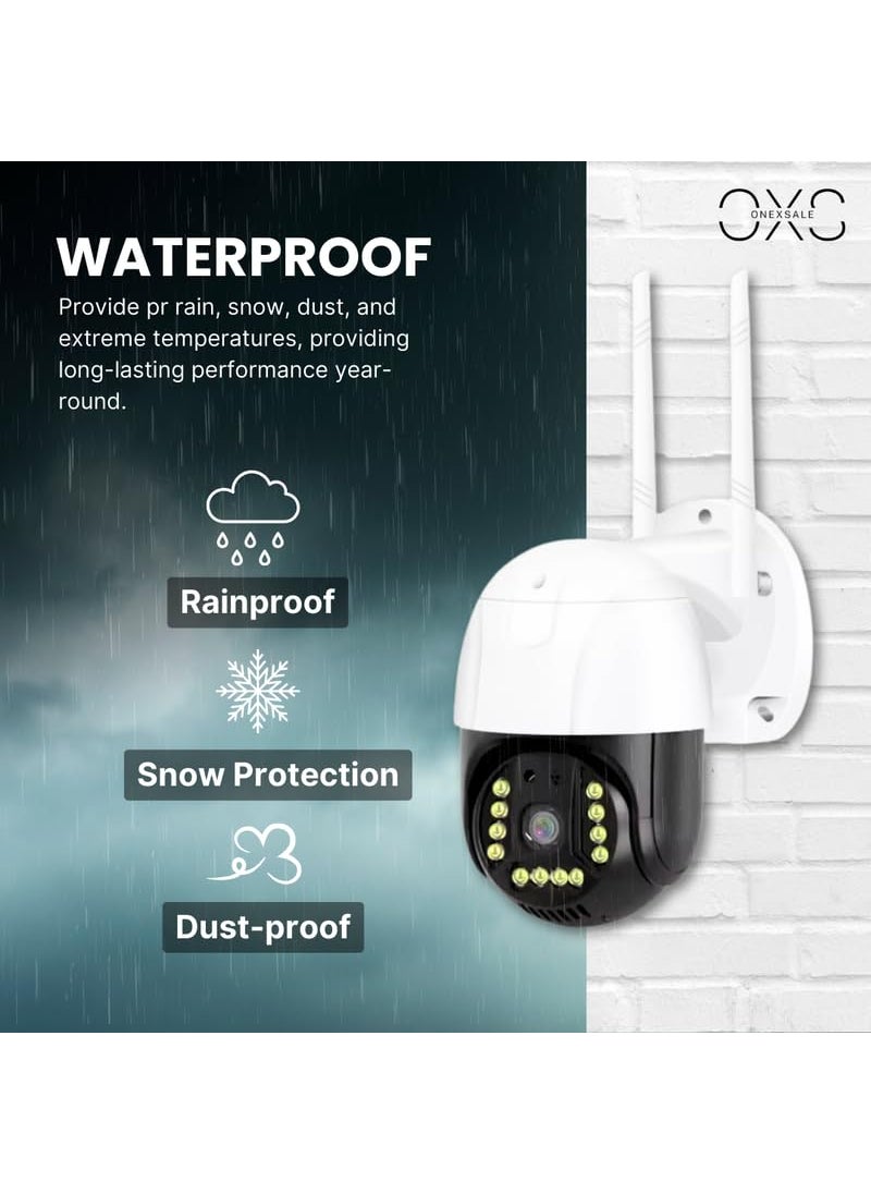 OneXsale OneXsale 4G PTZ Cellular CCTV Camera Outdoor Support SDSIM Card Works Without WiFi 2K Live Video 360 Full Cover Color Night Mode MotionSiren Alerts Remote Phone Access  - Image 2