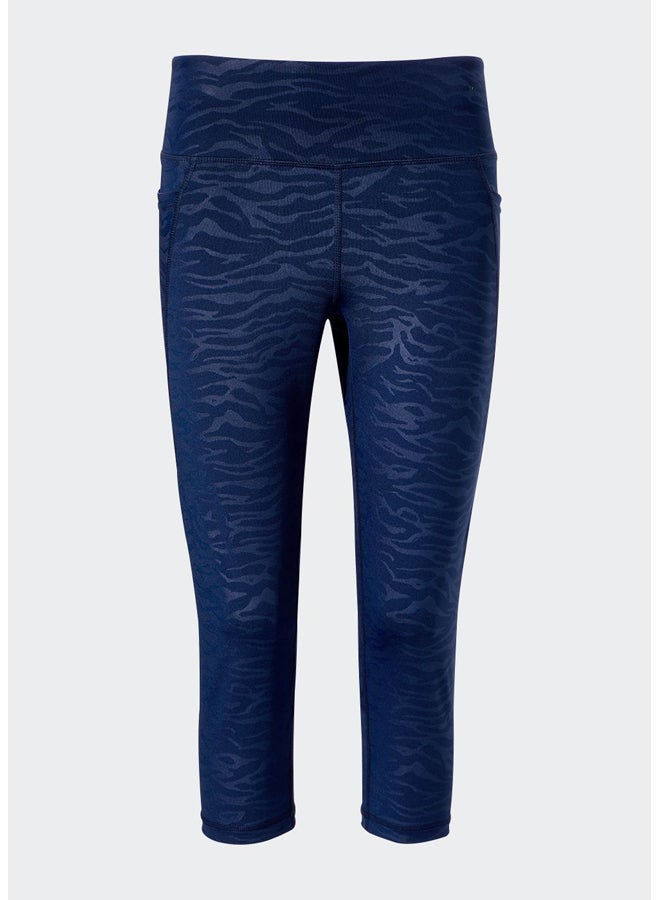 Matalan Souluxe Navy High Shine Capri Leggings  - Image 4