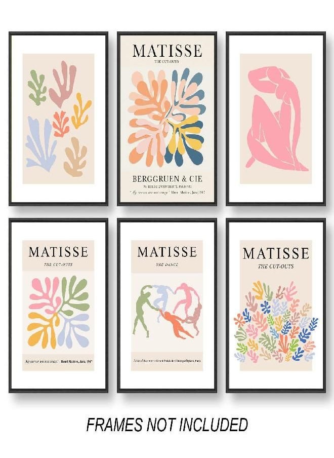 GIFTSFARM - 12PCS Matisse Poster, Danish Pastel Room Decor, Minimalist Wall art, Matisse Wall Art, Wall Art for Living room and Bedroom, Office Decor, Pastel Room Decor (8x10 in, Unframed) - Image 1