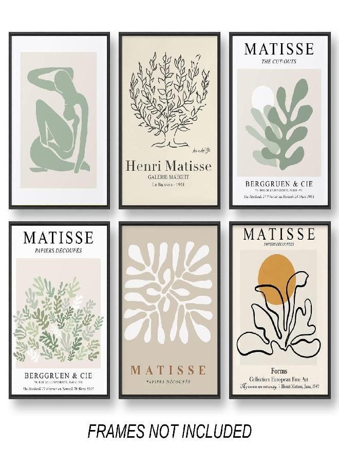 GIFTSFARM - 12PCS Matisse Poster, Danish Pastel Room Decor, Minimalist Wall art, Matisse Wall Art, Wall Art for Living room and Bedroom, Office Decor, Pastel Room Decor (8x10 in, Unframed) - Image 1