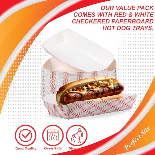 Perfect Stix صواني هوت دوج ورقية 7" - عبوة من 50 قطعة - Image 2