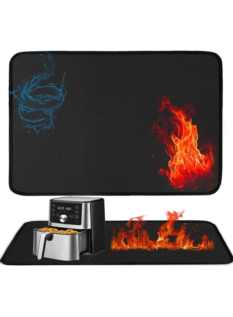Oasisgalore 15x18 in Heat Resistant Mats - Fireproof Countertop Protector for Air Fryer, Deep Fryer & Coffee Maker  - Image 1