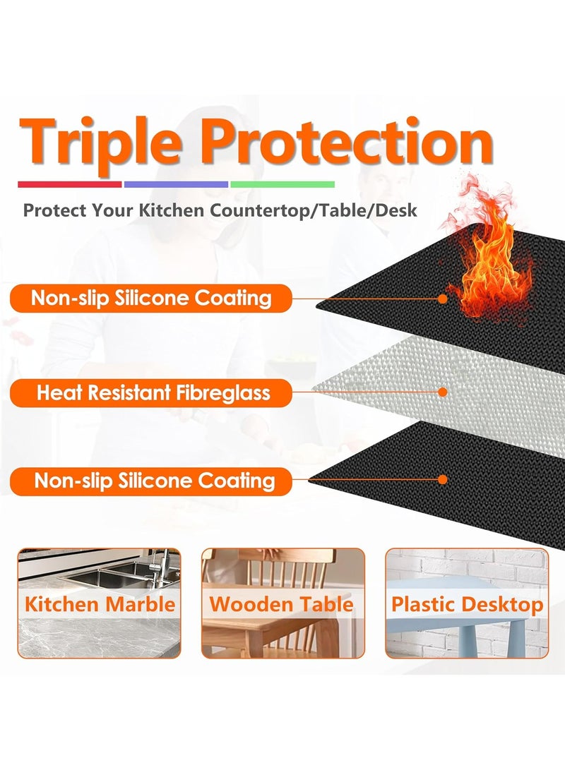 Oasisgalore 15x18 in Heat Resistant Mats - Fireproof Countertop Protector for Air Fryer, Deep Fryer & Coffee Maker  - Image 3