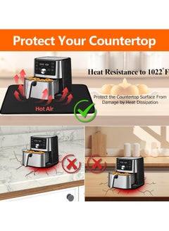 Oasisgalore 15x18 in Heat Resistant Mats - Fireproof Countertop Protector for Air Fryer, Deep Fryer & Coffee Maker  - Image 4