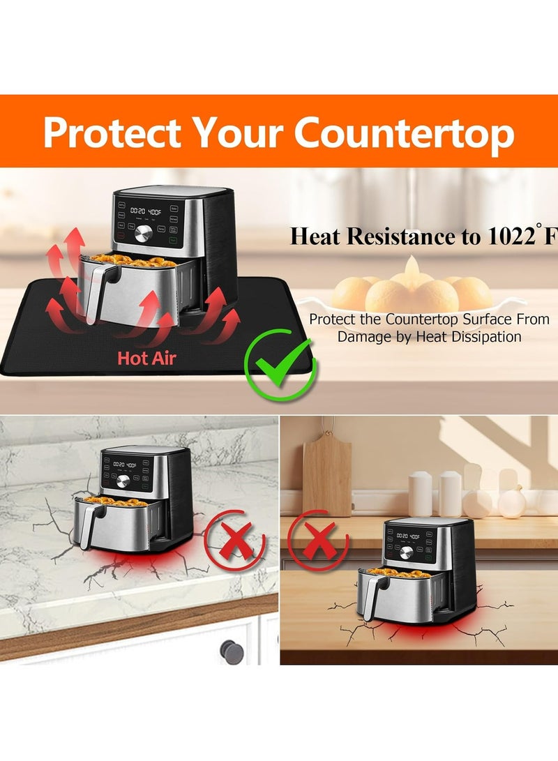 Oasisgalore 15x18 in Heat Resistant Mats - Fireproof Countertop Protector for Air Fryer, Deep Fryer & Coffee Maker  - Image 4