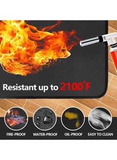 Oasisgalore 15x18 in Heat Resistant Mats - Fireproof Countertop Protector for Air Fryer, Deep Fryer & Coffee Maker  - Image 2