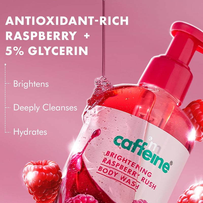 mcaffeine All Skin Brightening Spf 50 Pa+++ Sunscreen Body Lotion & Wash Raspberry Combo,Deeply Cleanses,Tan Removal With Vit C & Niacinamide,Lightweight,Non-Sticky Sun Protection - 200Ml - Image 4