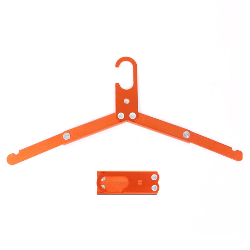 Travel Hanger: 1 Pack Orange Aluminum Alloy, Foldable Space Saving, Portable Hanger - Lightweight Durable, Travel Clothes Hanger for Travel Packing Organization & Home Use - Image 2