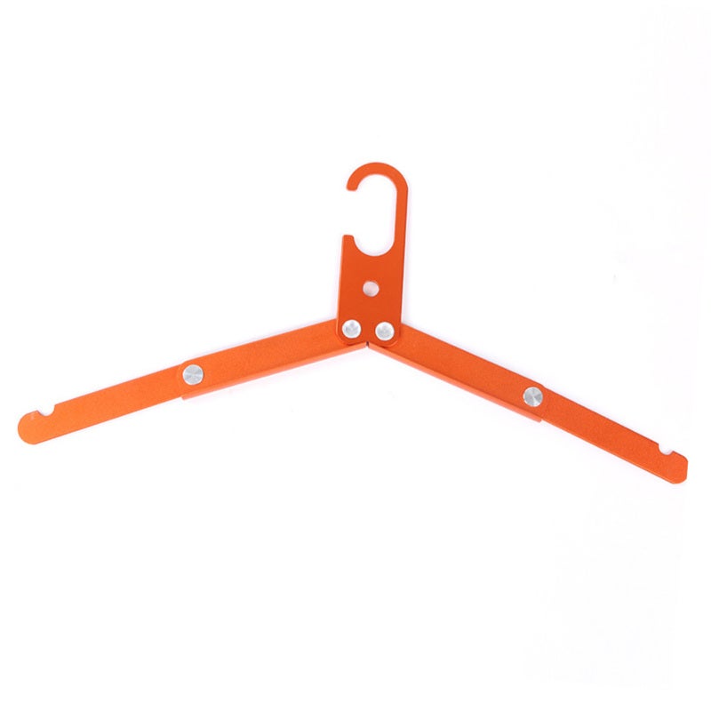 Travel Hanger: 1 Pack Orange Aluminum Alloy, Foldable Space Saving, Portable Hanger - Lightweight Durable, Travel Clothes Hanger for Travel Packing Organization & Home Use - Image 3