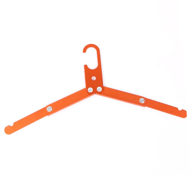 Travel Hanger: 1 Pack Orange Aluminum Alloy, Foldable Space Saving, Portable Hanger - Lightweight Durable, Travel Clothes Hanger for Travel Packing Organization & Home Use - Image 4