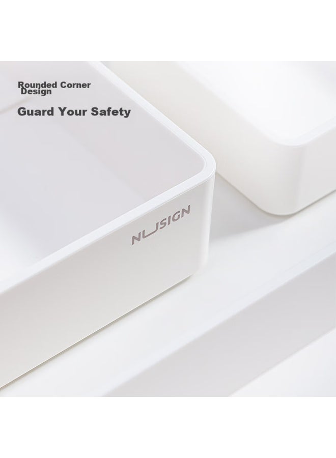 NUSIGN Deli Nusign Office Storage 6-piece Set, German Creative Design Diy File Organizer Desk Organizer New Employee Kit, Plain White Ns001 - Image 5