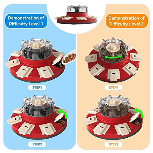 Monotre Dog Treat Puzzle Slow Feeder Toys, Dog Food Treat Dispenser/Slow Feeder/Interactive Enrichment Toys for Large/Medium/Small Dogs, Puppy Boredom Buster and Mentally Stimulating, Level 2 in 1 - Image 3