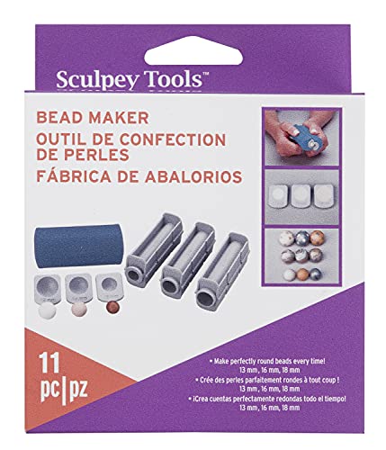Sculpey Polyform Sculpey Tools Round Bead Maker, 11 piece set, polymer oven-bake clay jewelry making tool, helps you make perfectly round beads in three sizes, great for all skill levels - Image 1
