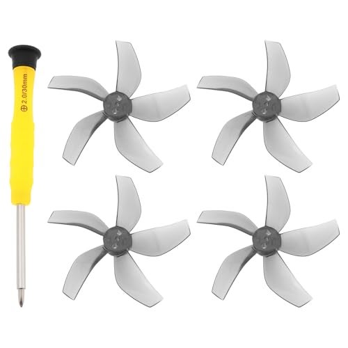 Briny River 4pcs Drone 5Blade Propellers with Screwdriver Compatible with DJI NEO Grey - Image 1