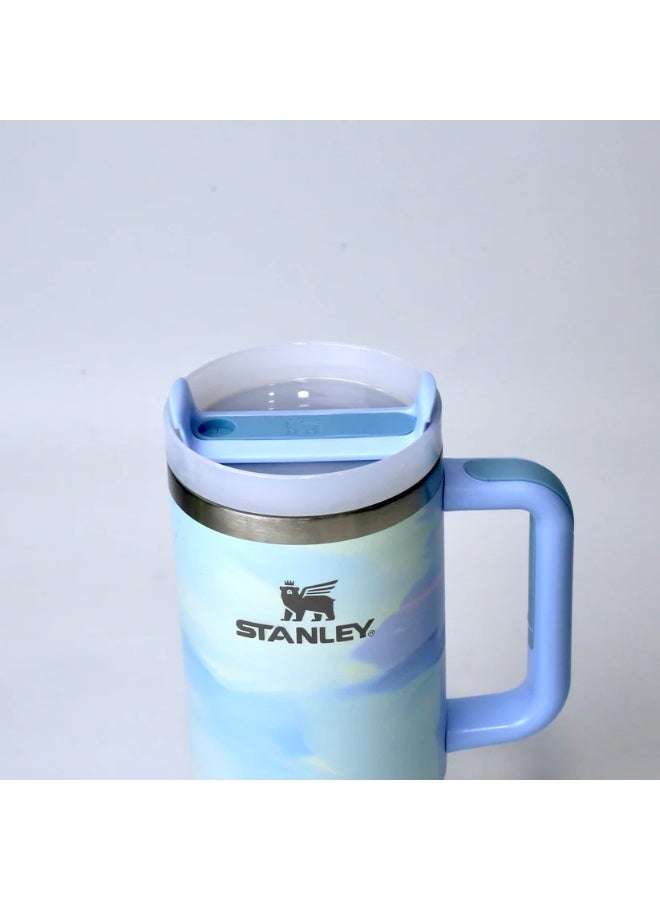 Stanley Quencher H2.0 40oz Tumbler in Cool Serene – Double Wall Vacuum Insulated Stainless Steel Travel Mug with Leak-Resistant FlowState Lid, BPA-Free Reusable Straw, Ergonomic Handle, Dishwasher Safe, Eco-Friendly Flask for Hot & Cold Drinks, Fits Cup Holders, Ideal for Iced Coffee, Water & Smoothies - Image 2
