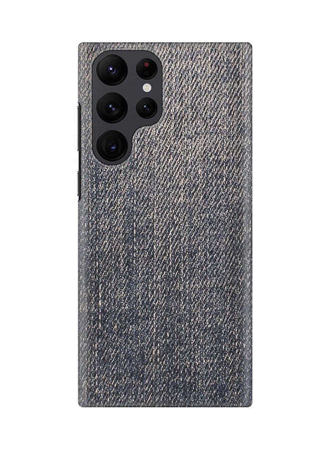 Stylizedd Case for Samsung Galaxy S22 Ultra 5G Snap Case Slim Snap Classic Series Shield Matte Finish Print - Dark Denim Print - Image 1