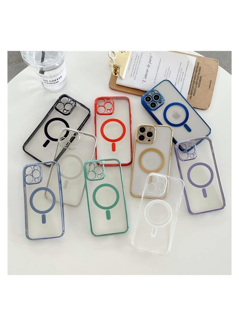 ELTRAZONE Silicone TPU Shockproof Ring Holder Kickstand Slim Plated Phone Case Cover designed for iPhone 13 Pro Max - Image 4