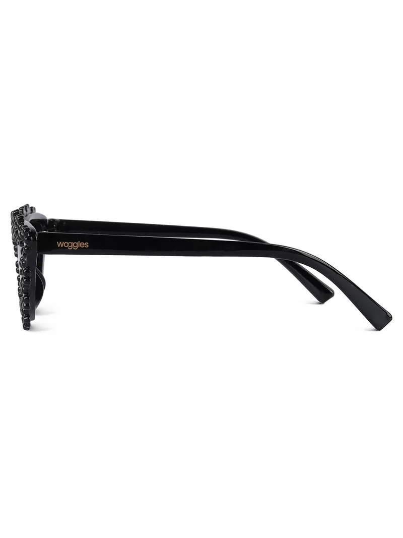 Woggles Stylish Black Polarized Cateye Kids Sunglasses