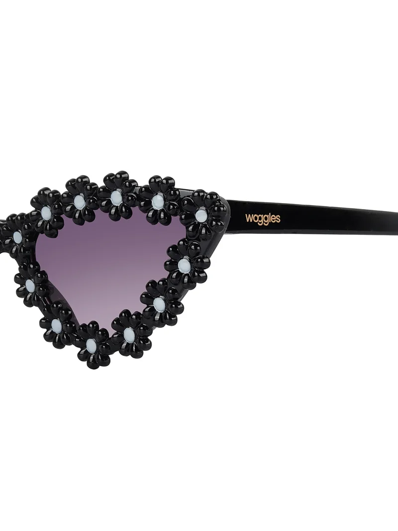 Woggles Stylish Black Polarized Cateye Kids Sunglasses