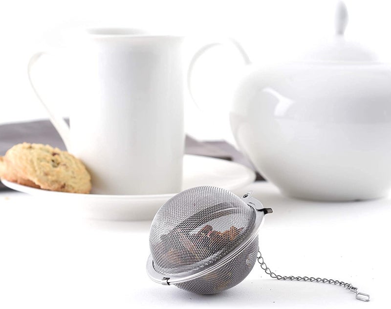 KPNG Tea Strainer, Spice Filter Durable and Easy to Clean Wire Mesh Design Multifunctional for Seasoning Balls Making Tea Filtering Residues (Small, Pack of-2) - Image 3
