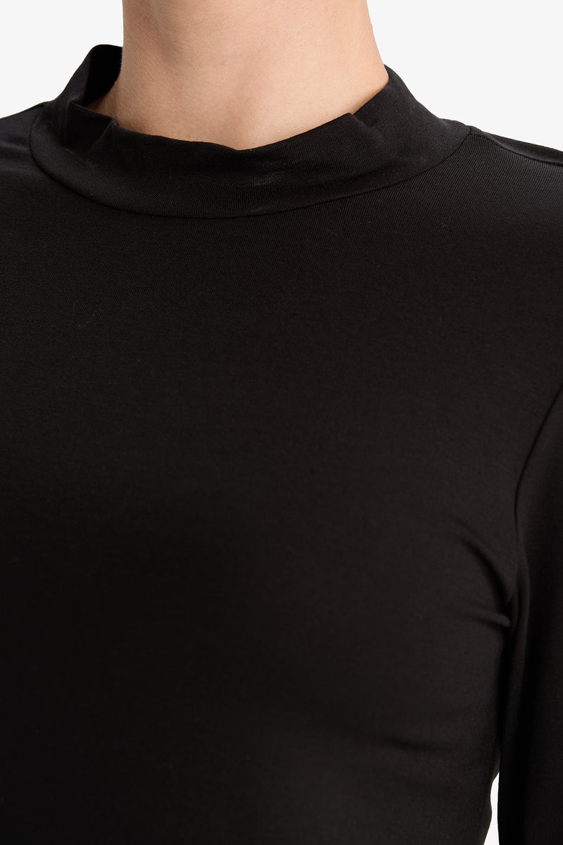 DeFacto Black Woman Body Long Sleeve Knitted Tops Casual - Image 4