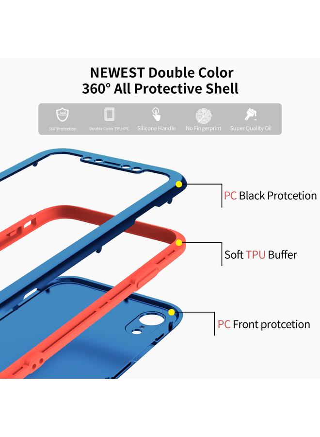 S-TOP Case For iPhone XR Two Color Full Protective 3-in-1 Phone Case - Image 4