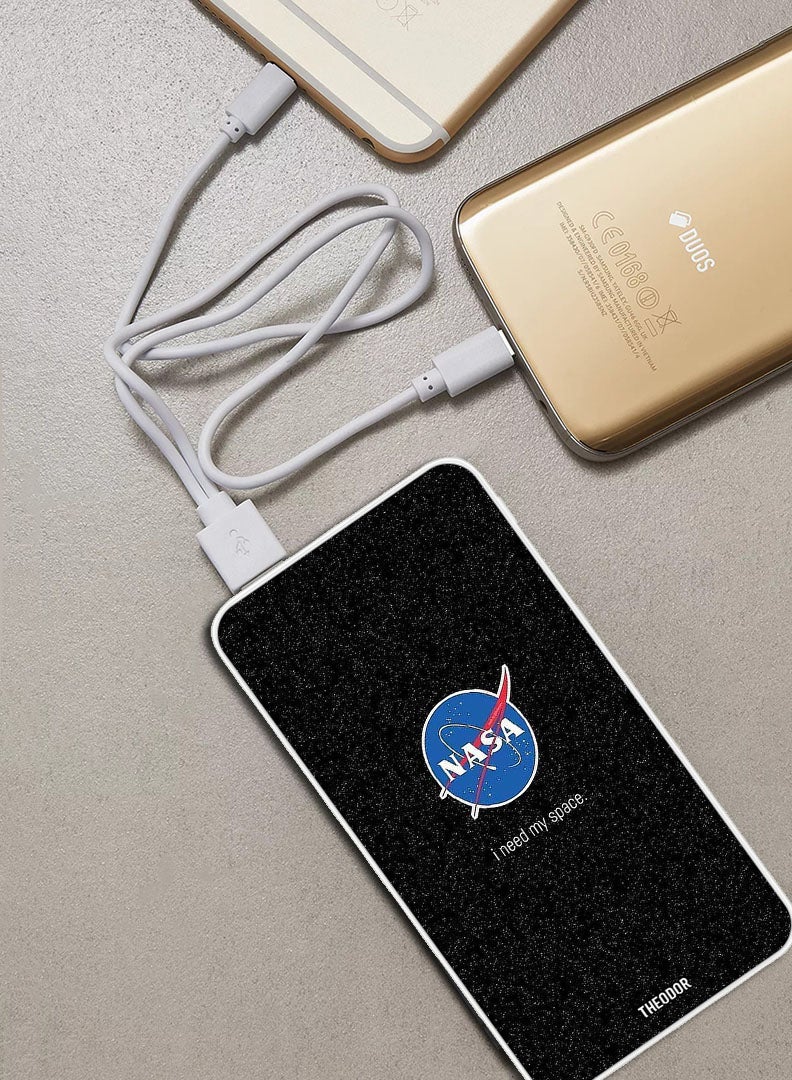 Theodor 10,000 mAh Super Fast Charging Ultra Compact Power Bank with Quick Charge & Power Delivery, Portable Charger For iPhone and Android Nasa I Need My Space - Image 2