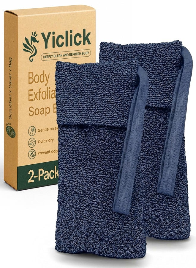 Yiclick Soap Bag 2 Pack, Bar Soap Pouch, Soap Saver Bag, Exfoliating Mesh Soap Bag for Shower, Soap Bags for Soap Bars, Soap Bar Loofah Pouch, Soap Travel Case Dishes Box Container for Men Women - Image 1