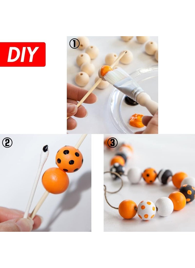 Torex TOREX� 20mm, 10 Pieces Natural Wood Beads, Unfinished Loose Wood Beads for Craft Making, Home D�cor, DIY Jwellery Making  - Image 4