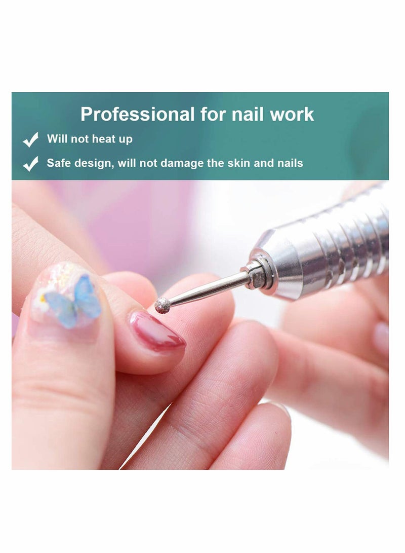 Zikra Nail Drill Bits Set, 10 Pcs Ceramic Nail Drill Bits for Acrylic Gel Nails Professional Nail Drill Bits Cuticle Remover Diamond Bits for Nails Manicure Pedicure - Image 5