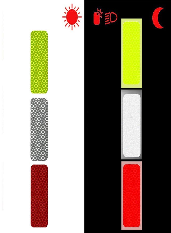 Allure Auto® (36 Pcs Neon) Reflective Decals Reflective Stickers Safety Warning Sticker Tapes Waterproofs High Intensity Night Visibility Adhesive Compatible with Kia Seltos - Image 2