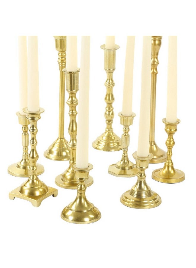Koyal Wholesale Koyal Wholesale Gold Mixed Taper Holders, Set of 10, Mismatched Candlesticks Set, Bohemian Decorative  - Image 3