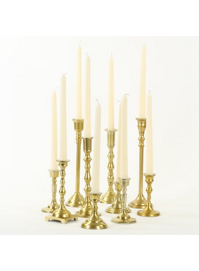 Koyal Wholesale Koyal Wholesale Gold Mixed Taper Holders, Set of 10, Mismatched Candlesticks Set, Bohemian Decorative  - Image 4