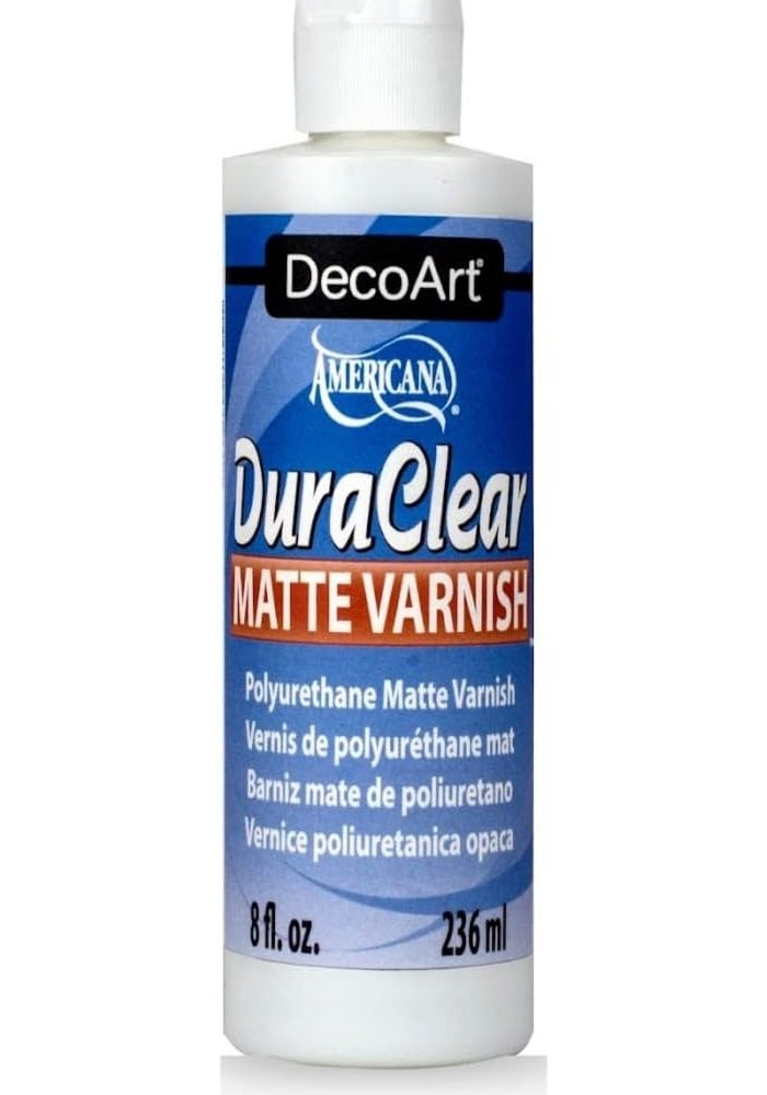 DecoArt Americana DuraClear Varnish 8oz Matte - Non-Yellowing Polyurethane Finish - Image 1