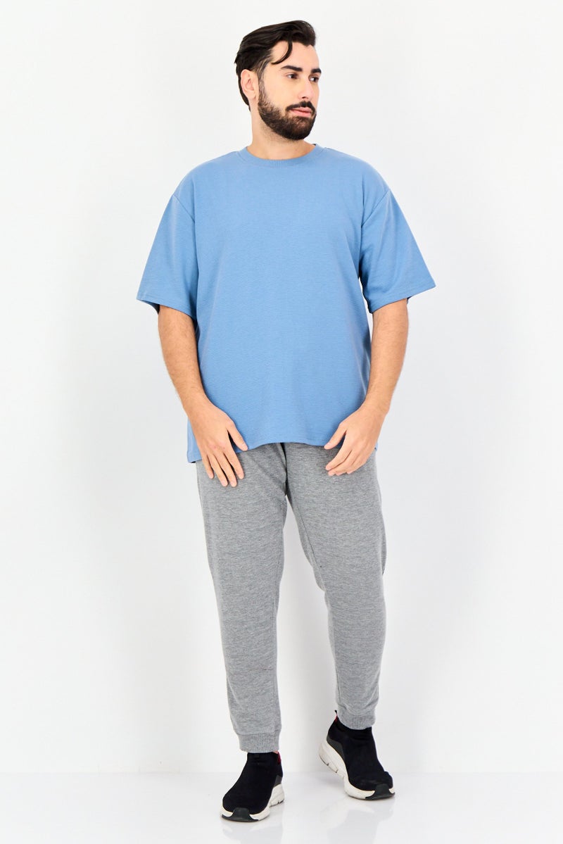 TapouT Men Oversized Fit Short Sleeve Outdoor T-Shirt, Shadow Blue - Image 2