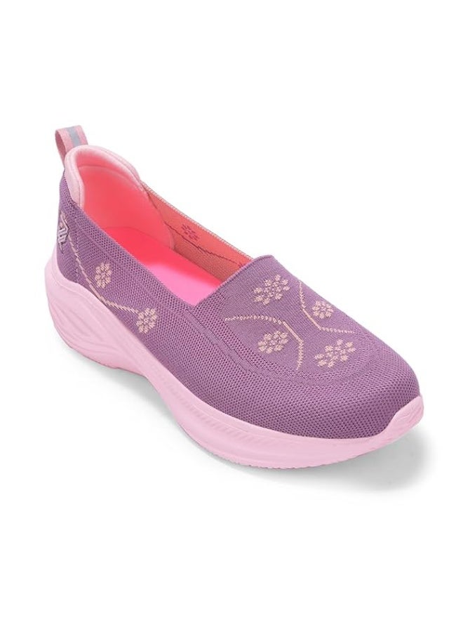 Liberty LEAP7X GLOWSTAR-E Walking Shoes for Women – Purple Slip On Shoes – Memory Foam Insole – Lightweight & Fashionable - Image 1