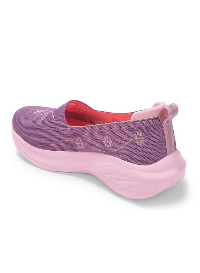 Liberty LEAP7X GLOWSTAR-E Walking Shoes for Women – Purple Slip On Shoes – Memory Foam Insole – Lightweight & Fashionable - Image 2