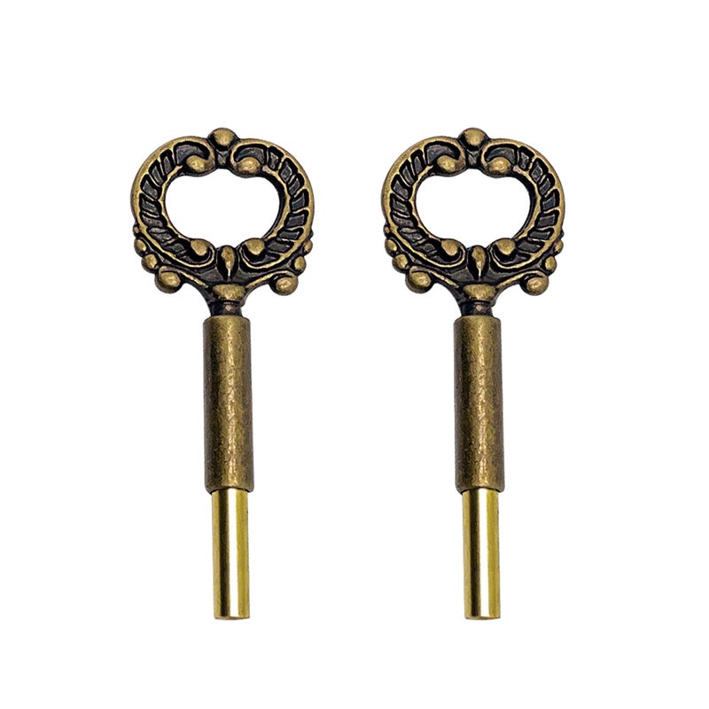ECUDIS Pack of 2 Lamp Keys Socket Turn Keys Replacement Switch Knobs Brass Finish