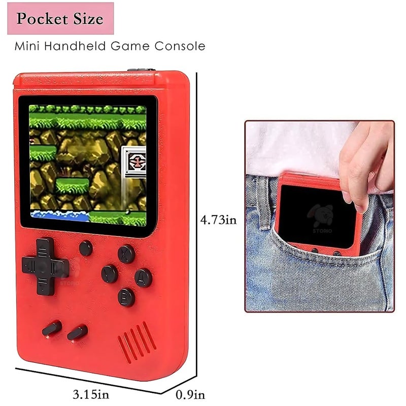 Storio Rechargeable Pocket Video Game for Kids 400 in 1 Retro Game Box Console Handheld Game Box with TV Output, Multicolour - Image 2