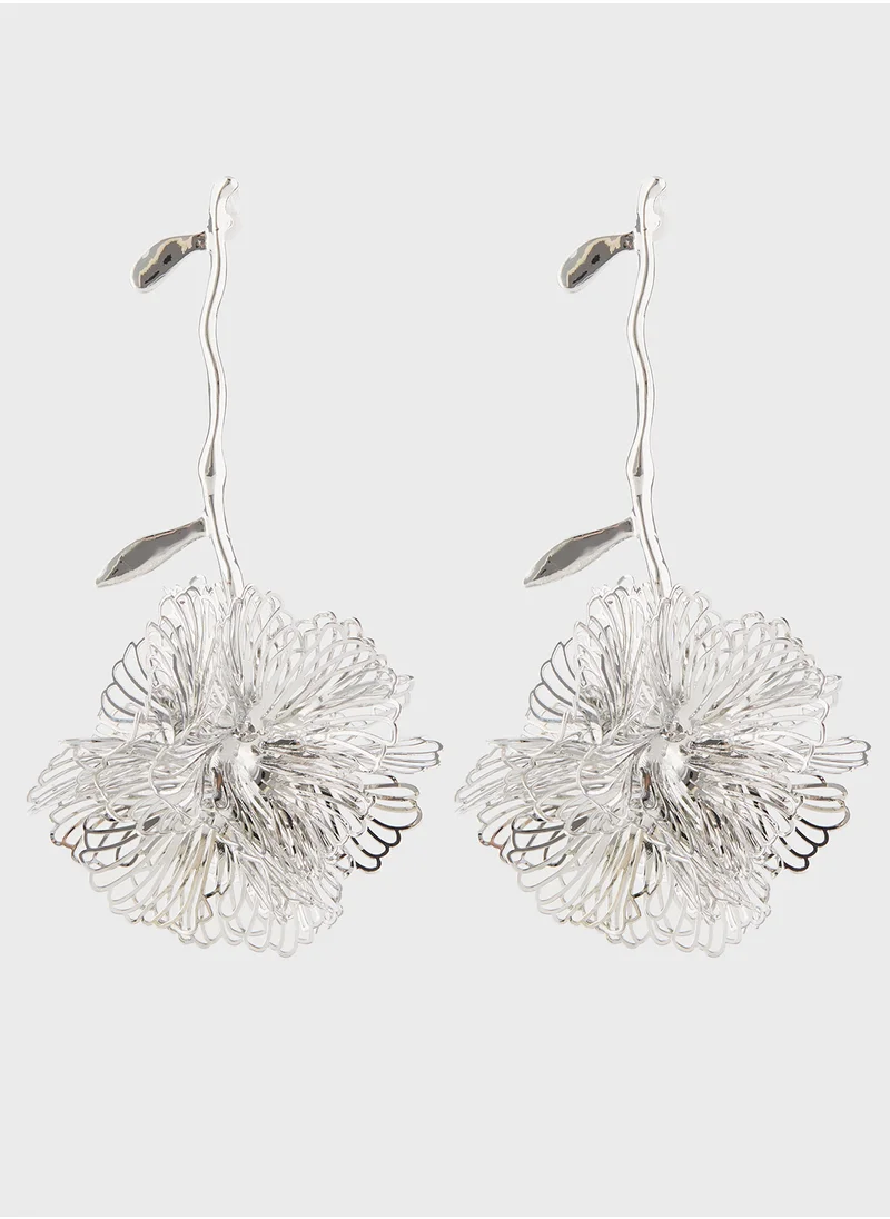 ELLA Oversized Floral Drop Earrings