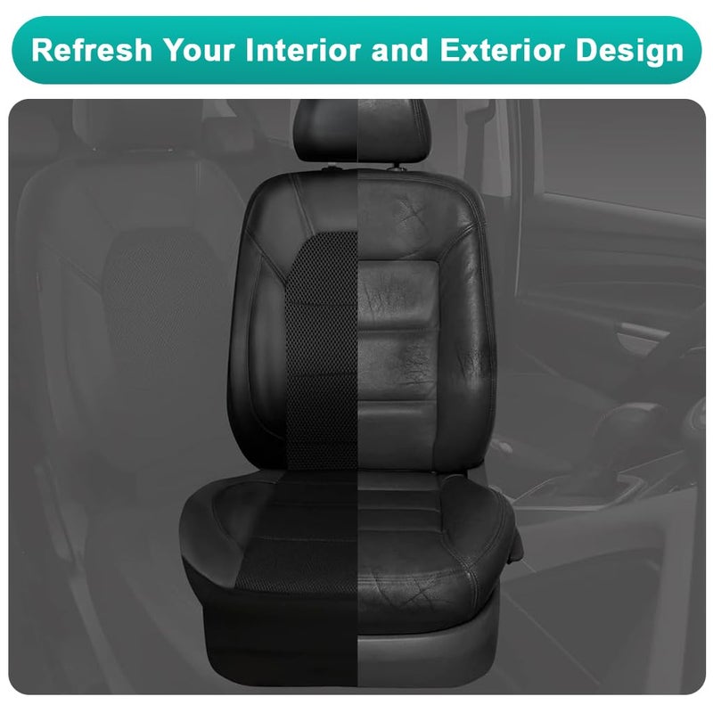 STHIRA® Leather and 3D Air Mesh Universal Fit Car Seat Covers, for Sedans,Trucks,Suvs,Airbag Compatible,Zipper Design and Reserved Opening Holes for Headrest - Image 5