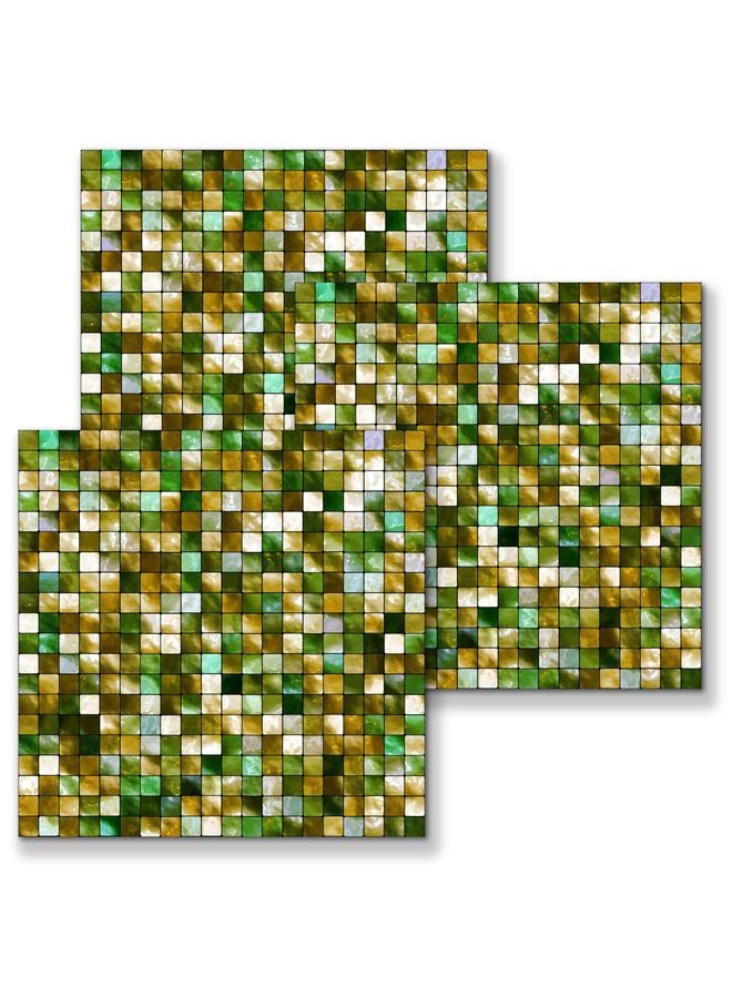 الأزرق جي دبليو 10 قطع من الستيكر الفسيفساء الأنيقة ، بلاط السيراميك ، مطبخ مقاوم للماء ، ملصقات الحائط القابلة للإزالة ، ملصقات أرضية غرفة النوم - Image 1