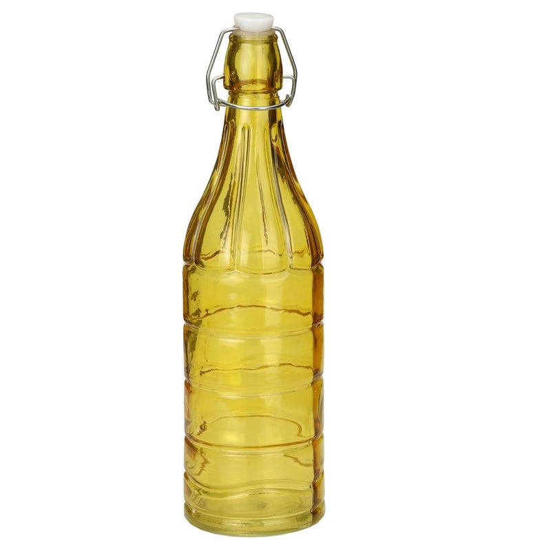 Somil Glass and Bottle Water Other Hot Cold Beverage Serving Set for Home Bar Restaurant 6 Glasses 1 Lt Bottle Yellow Transparent - Image 2