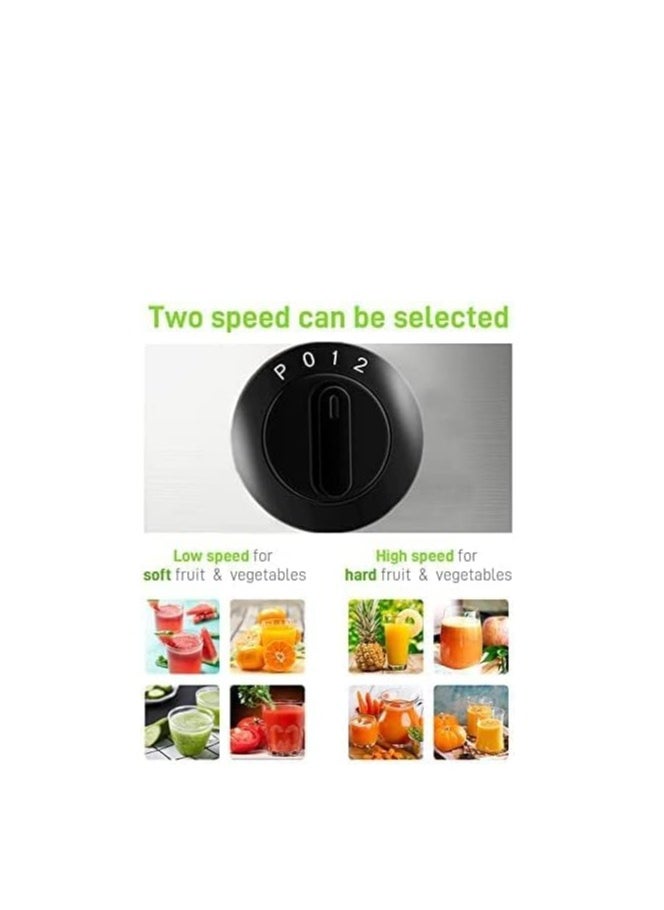 WENTCCION - Juicer 800W Juicer Machine - 3 Speed Settings, Anti-drip Function, Stainless Steel, BPA Free, Easy Clean for Home, Restaurant & Cafeteria - Image 1