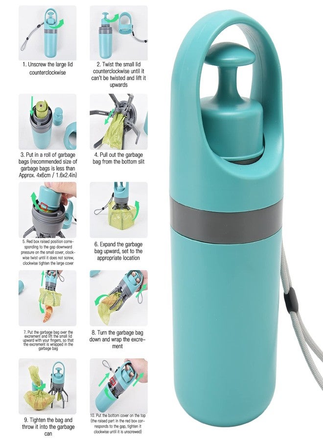 KIMISS Dog Poop Scooper, Pooper Scooper for Dogs, Claw Design for Zero-Contact Pickup, Lightweight & Portable with Built-in Bag Dispenser & Retractable Strap for Outdoor Walking - Image 2