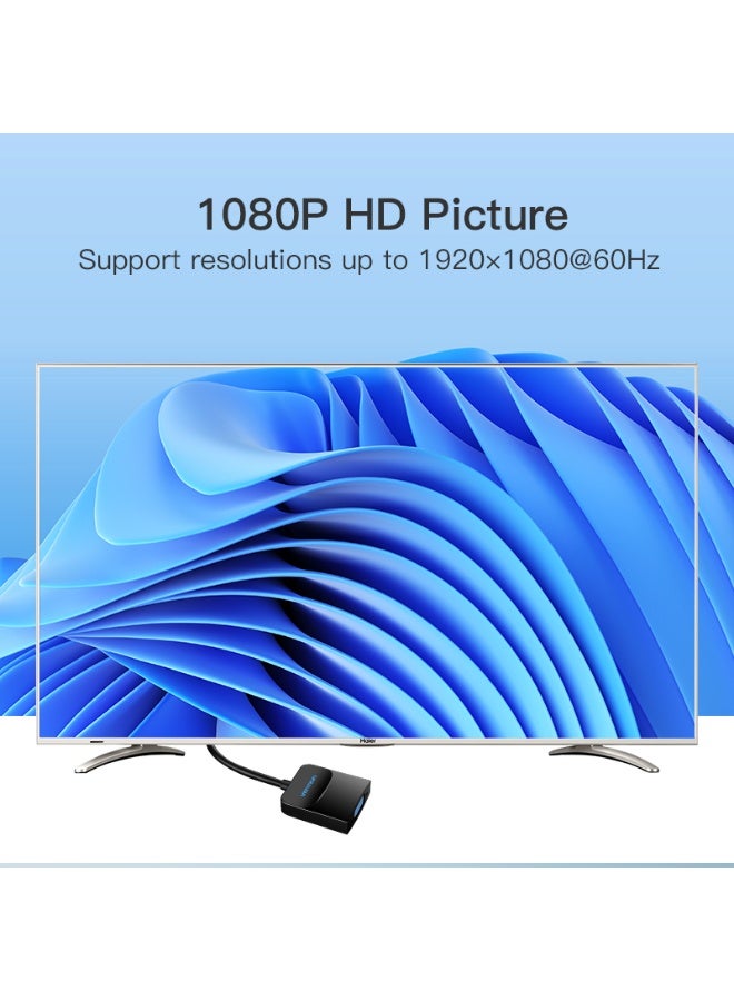 VENTION DP to VGA Converter 0.15M Black Model # HBFBB - Image 2