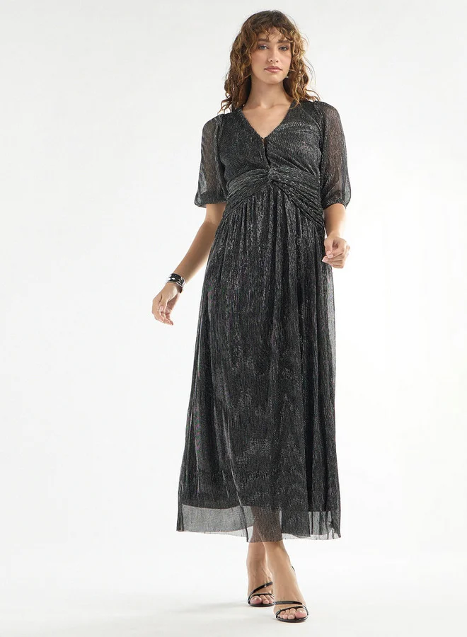 Splash FAV Metallic Twist-Front Dress